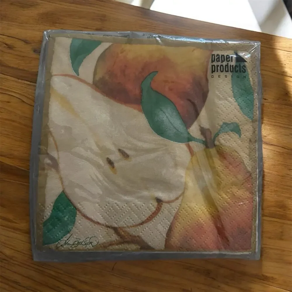Package Of 20 Napkins Pears Decoupage Pair Portrait Made In Germany